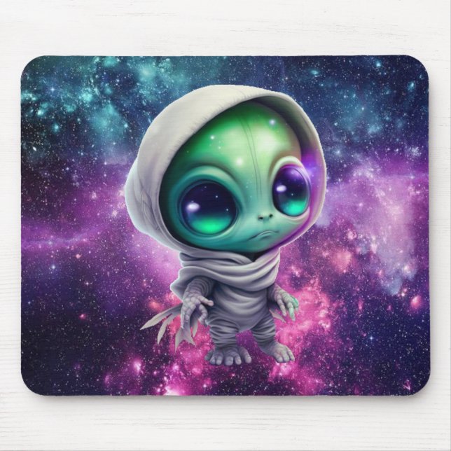 Tapis De Souris Alien Chibi en Sweat - shirt à capuche (Devant)