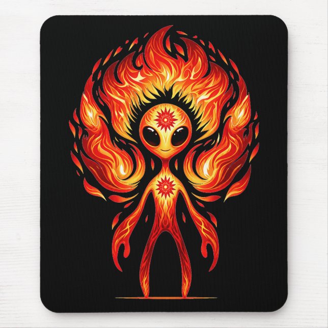 Tapis De Souris Alien de feu (Devant)