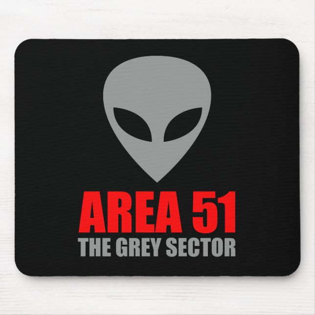 Tapis De Souris Alien de gris du SECTEUR 51 (Devant)