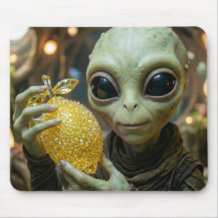 Tapis De Souris Alien Extraterrestre et Citron Cristallin