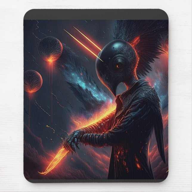 Tapis De Souris Alien manipulant le faisceau d'incendie (Devant)