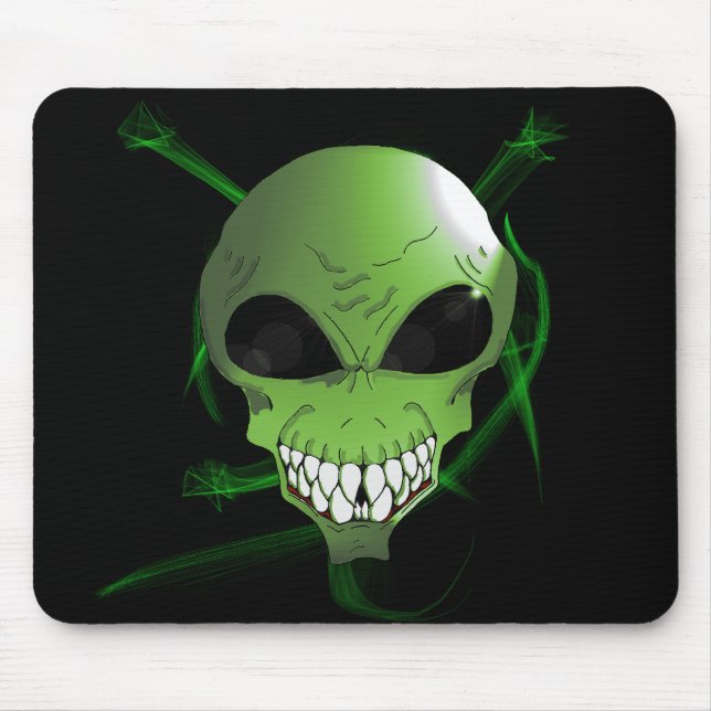 Tapis De Souris Alien vert Mousepad (Devant)