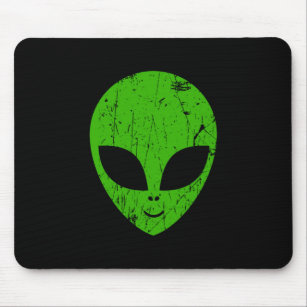 Tapis De Souris alien vert tête pour science-fiction extraterrestr
