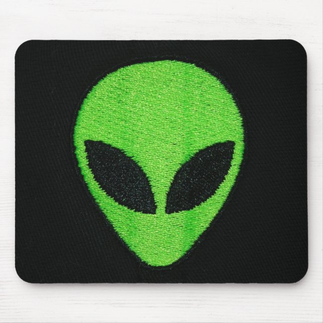 Tapis De Souris Alien, visage vert (Devant)