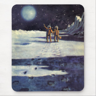 Tapis De Souris Aliens astronautes de science-fiction vintage sur
