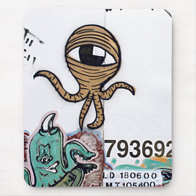 Tapis De Souris Aliens Graffitti (Devant)