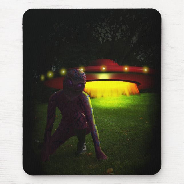 Tapis De Souris Aliens ont atterri Mousepad (Devant)