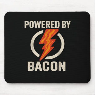 Tapis De Souris Alimenté Par Bacon Funny Viande Lover Barbecue Gri