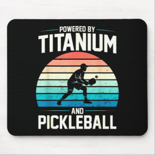 Tapis De Souris Alimenté par titanium pickleball drôle genou hanch