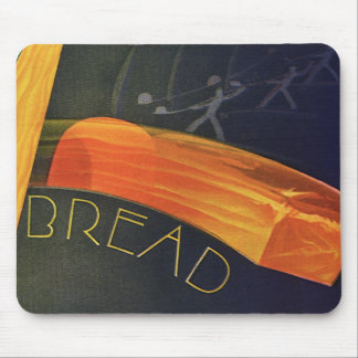 Tapis De Souris Aliments sains vintages, Pain de blé de grain enti