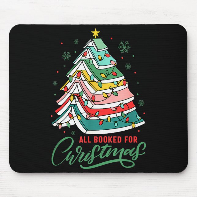 Tapis De Souris All Booked For Christmas Book Xmas Tree Lights Rea (Devant)