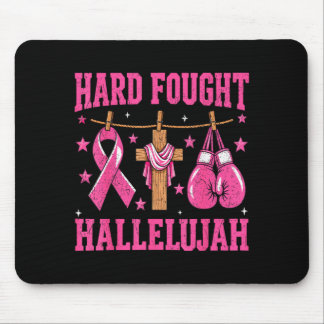 Tapis De Souris Alléluia chrétien de cancer du sein durement comba