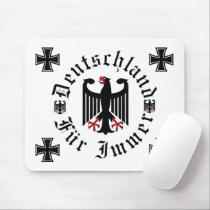 Tapis De Souris Allemagne/Deutschland Forever/aigle noir/croix de