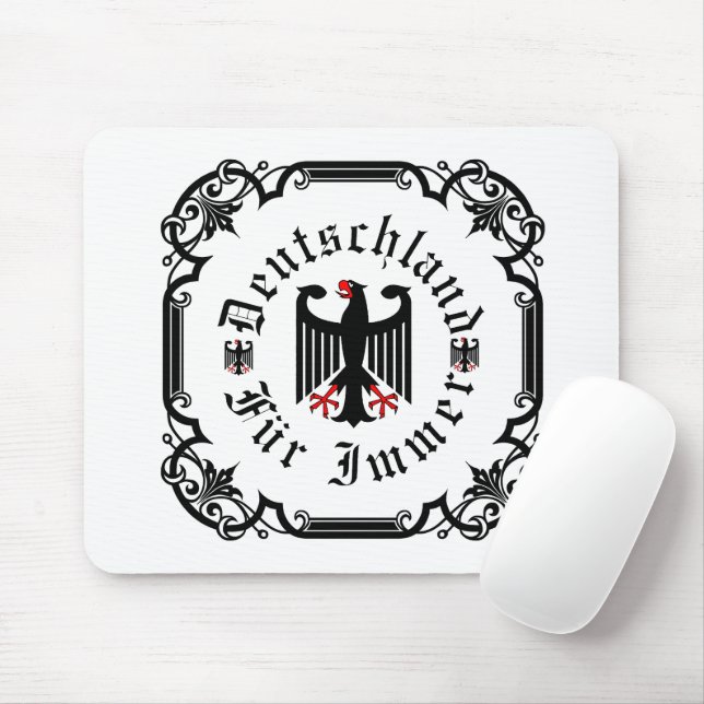 Tapis De Souris Allemagne/Deutschland pour toujours/aigle noir féd (Avec souris)