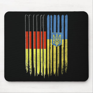 Tapis De Souris Allemagne Ukraine Drapeau allemand ukrainien Tride