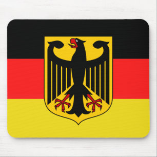 Tapis De Souris Allemand, aigle noir du drapeau allemand, Allemagn