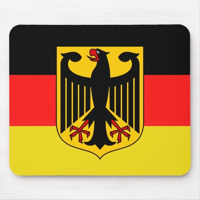 Tapis De Souris Allemand, aigle noir du drapeau allemand, Allemagn (Devant)
