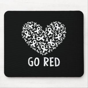 Tapis De Souris Aller Rouge Pour Femmes American Heart Disease Moi