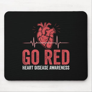 Tapis De Souris Aller Rouge Pour Femmes American Heart Disease Moi