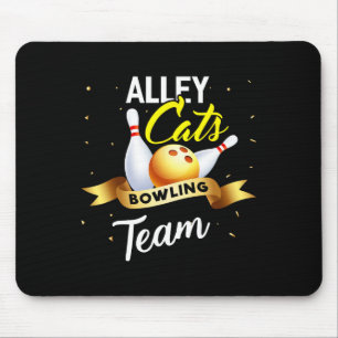 Tapis De Souris Alley Cat Bowling Shirt Funny Bowler Bowler Bowlin