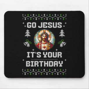 Tapis De Souris Allez Jésus C'est ton anniversaire Drôle Mauvais N