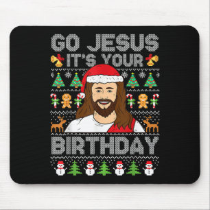 Tapis De Souris Allez Jésus C'est ton Anniversaire Vilain Chandail