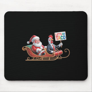 Tapis De Souris Allez Taco - Drôle Sleigh Ride avec le Père Noël