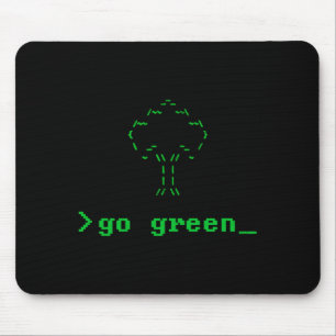Tapis De Souris Allez Vert Ascii Parfait Pour Le Jour De La Terre