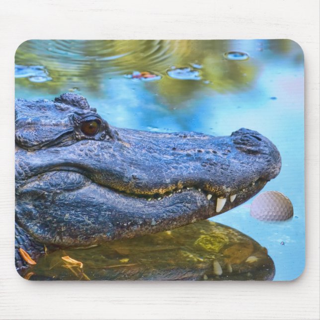 Tapis De Souris Alligator avec la balle de golf Mousepad (Devant)