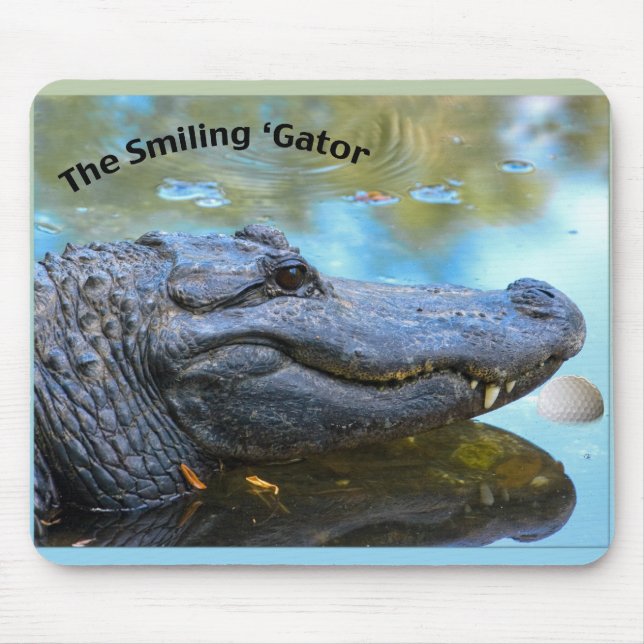 Tapis De Souris 'Alligator de sourire Mousepad (Devant)