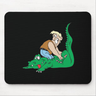 Tapis De Souris Alligator luttant 3