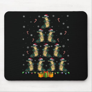 Tapis De Souris Alligator Santa Hat Noël Lumières Hommes Femmes No