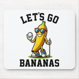 Tapis De Souris Allons Bananas Vintage Banane Amateur de Golf