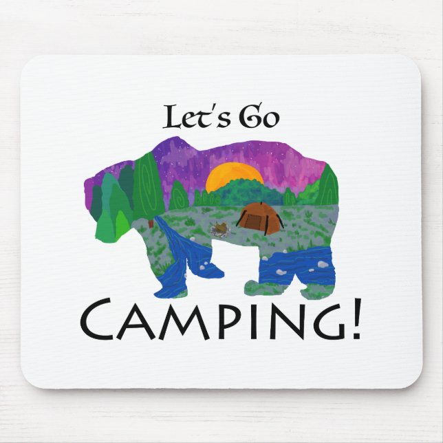 Tapis De Souris Allons camper (Devant)