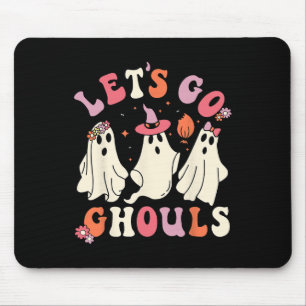 Tapis De Souris Allons Gouls Fun Ghost Costume d'Halloween Humour