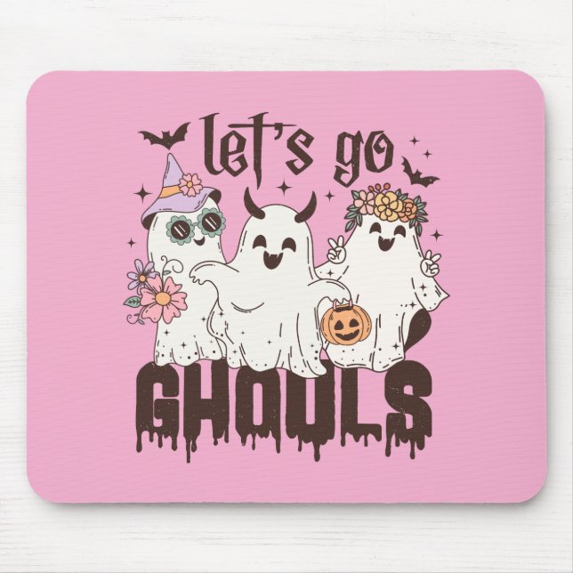 Tapis De Souris Allons Gouls Halloween (Devant)