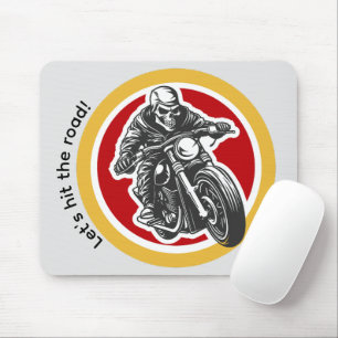 Tapis De Souris Allons sur la route garçons moto modernes
