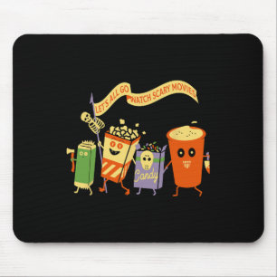 Tapis De Souris Allons Tous Aller Voir Des Films D'horreur Funny P