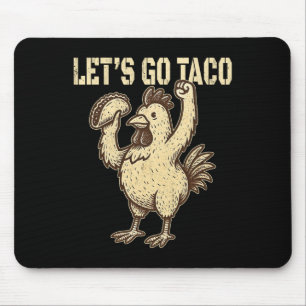 Tapis De Souris Allons-y Taco Rétro Vintage Allons-y Taco 2