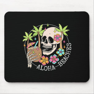 Tapis De Souris Aloha Beachs Skeleton Summer Vacances Hawaii Famil