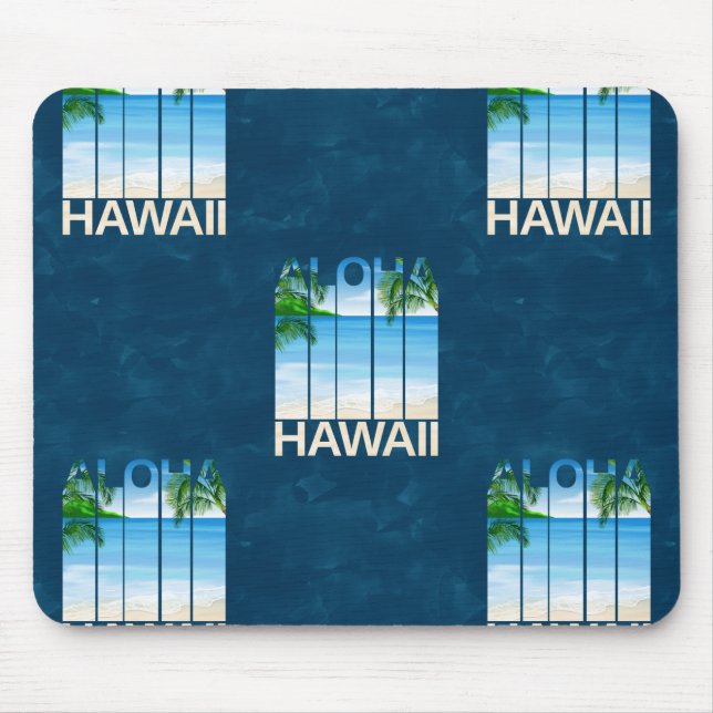 Tapis De Souris Aloha Hawaii Iles d'été (Devant)