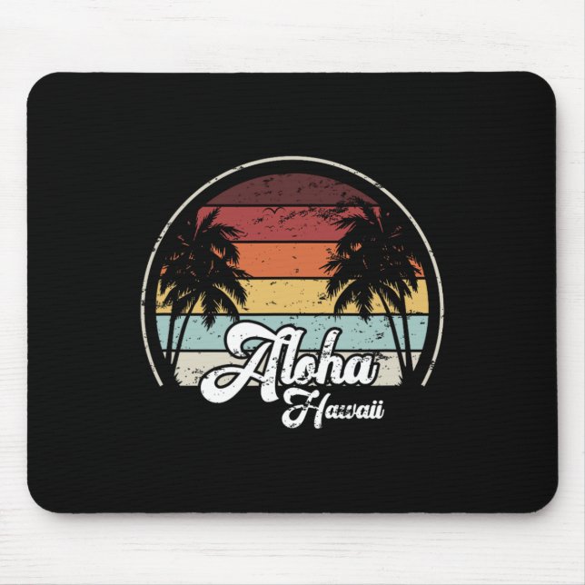 Tapis De Souris Aloha Hawaii Palms Cool Été Décontracté Plage Vaca (Devant)