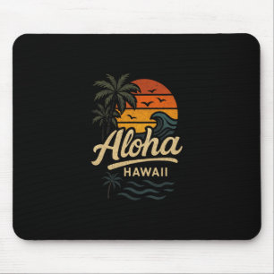 Tapis De Souris Aloha Hawaii Plage Été Surf Rétro 70s