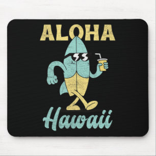 Tapis De Souris Aloha Hawaii Planche de surf Surf Faire du surf Dr