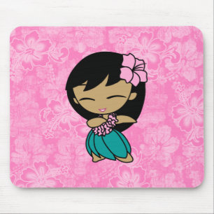 Tapis De Souris Aloha Honeys Hula Girl Hibiscus Mousepads