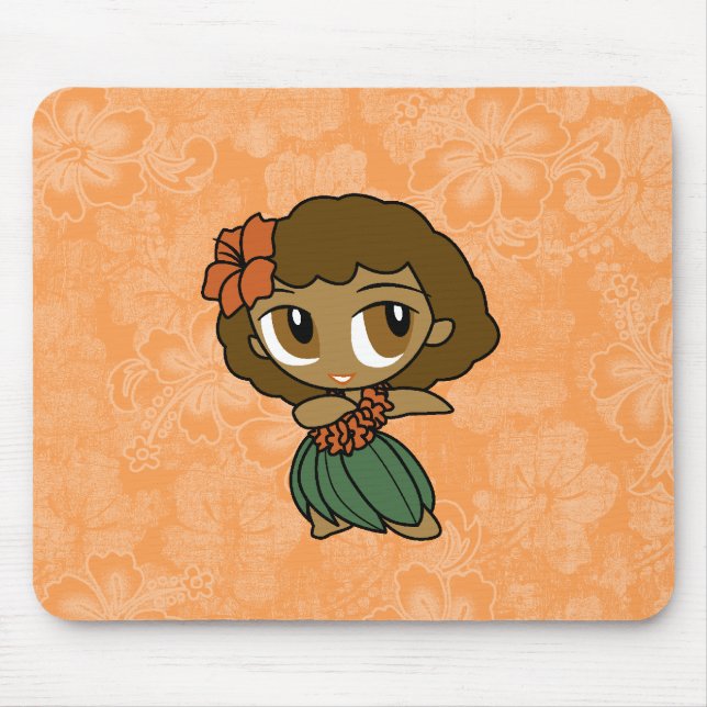 Tapis De Souris Aloha Honeys Hula Girl Hibiscus Mousepads (Devant)