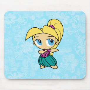 Tapis De Souris Aloha Honeys Hula Girl Hibiscus Mousepads