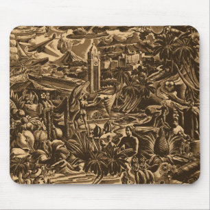 Tapis De Souris Aloha pittoresque tropical d'Hawaï d'Oahu