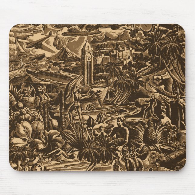 Tapis De Souris Aloha pittoresque tropical d'Hawaï d'Oahu (Devant)