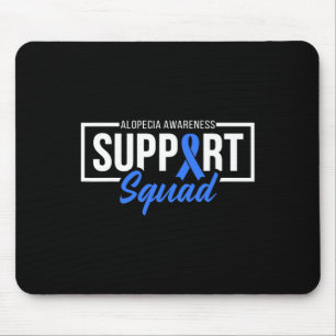 Tapis De Souris Alopecia Awareness Support Squad I Wear Blue Ribbo